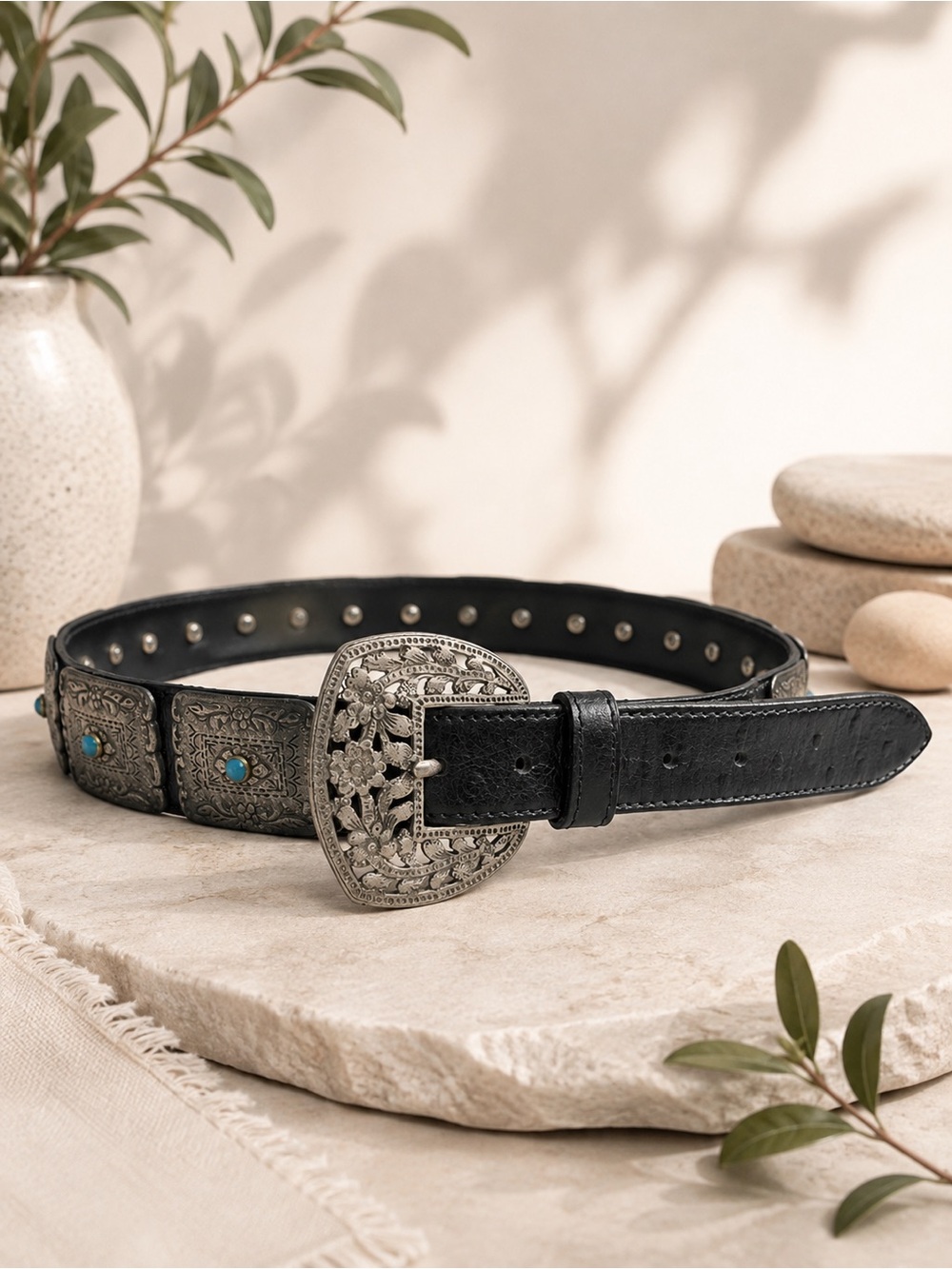 Vintage Nanni Made in Italy metal belt 30